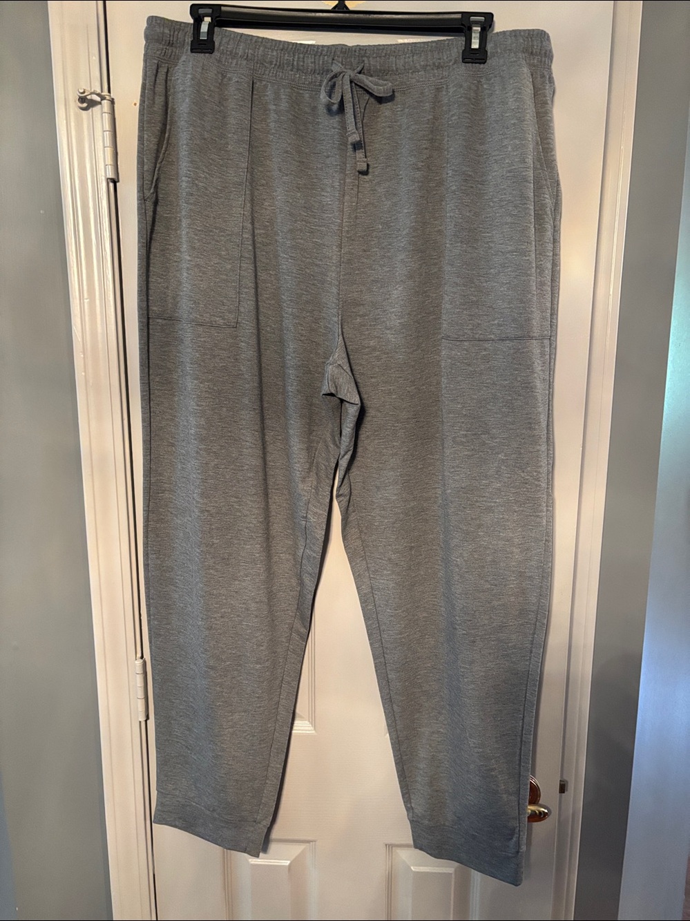 Cuddl Duds Gray French Terry Lounge Sleep Banded Cuff Pajama Pants NWT